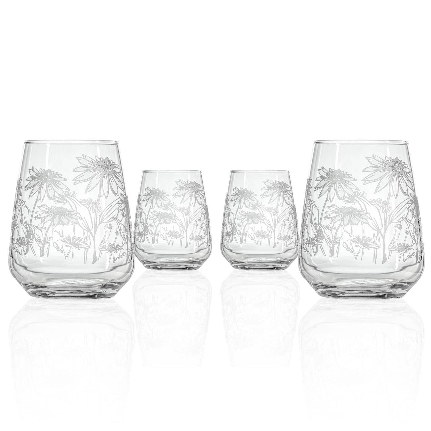 Wildflowers 15.75oz Stemless Wine Tumblers