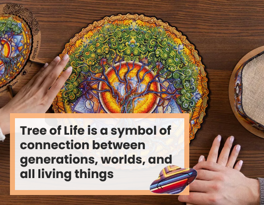 Mandala Tree of Life Wooden Jigsaw Puzzle