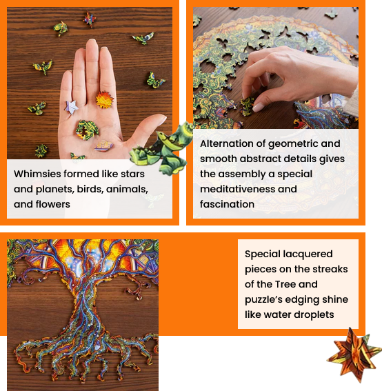 Mandala Tree of Life Wooden Jigsaw Puzzle