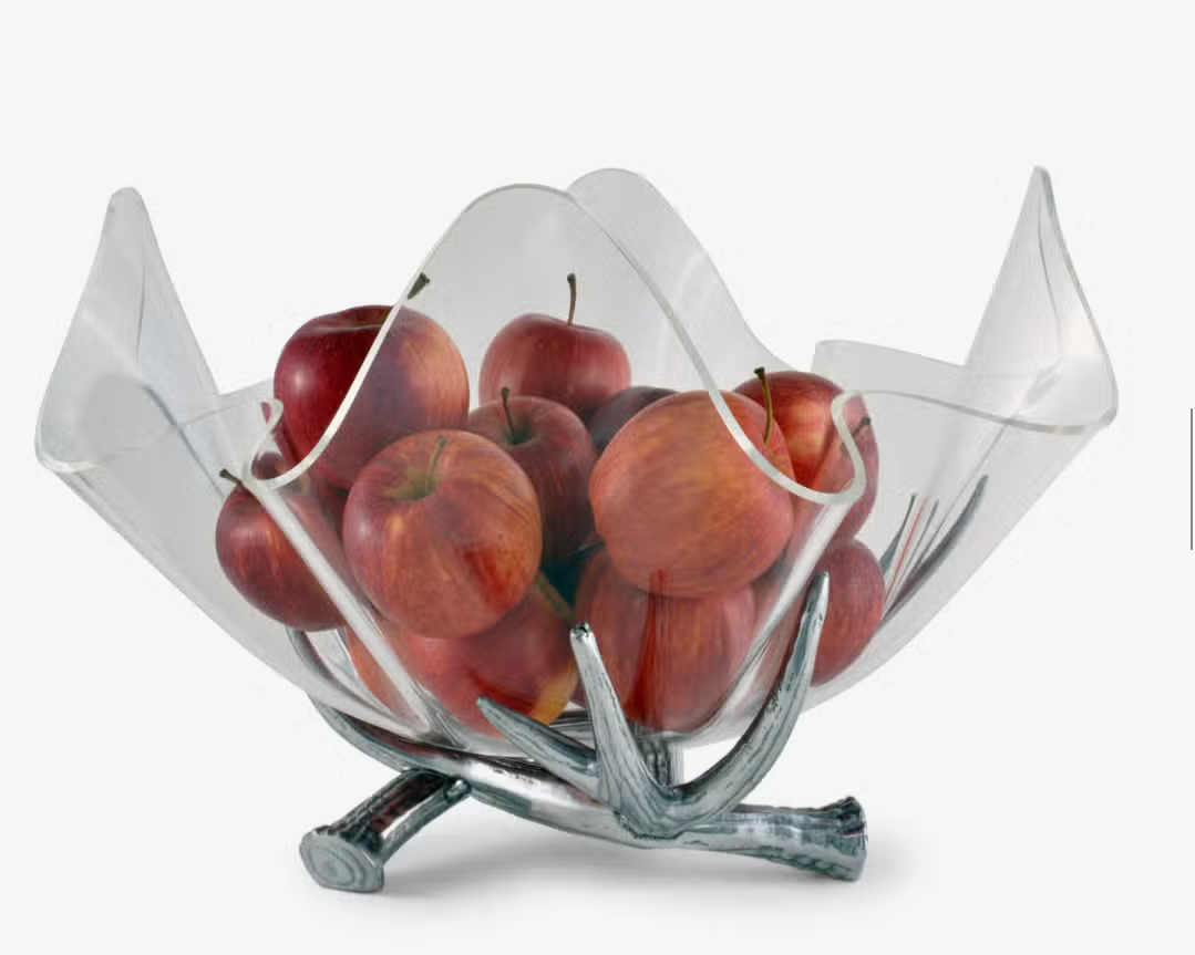 Antler Stand Acrylic Bowl 14"
