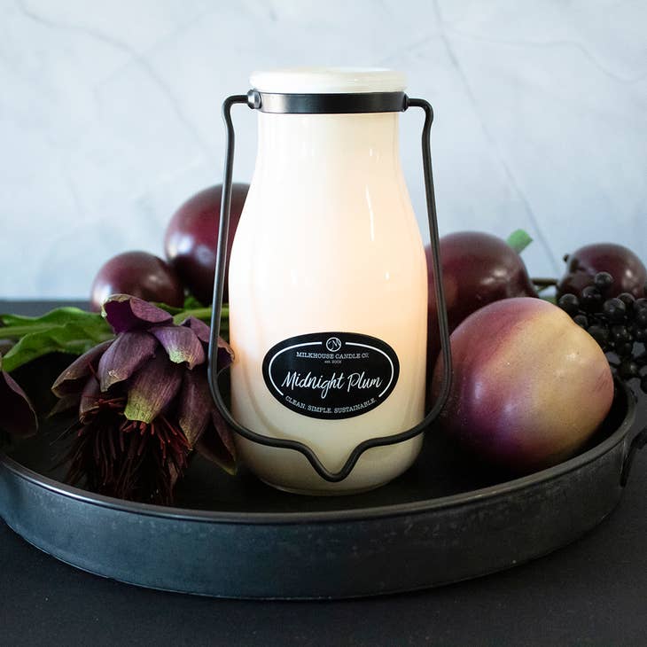 Milkhouse Candle Co Large Milkbottle 14 oz - Midnight Plum