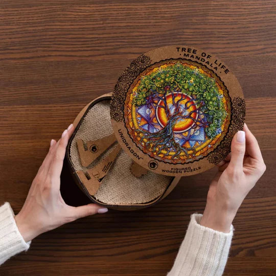 Mandala Tree of Life Wooden Jigsaw Puzzle
