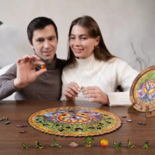 Mandala Tree of Life Wooden Jigsaw Puzzle