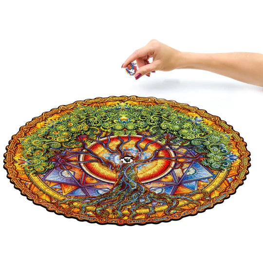 Mandala Tree of Life Wooden Jigsaw Puzzle