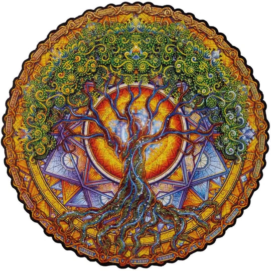 Mandala Tree of Life Wooden Jigsaw Puzzle