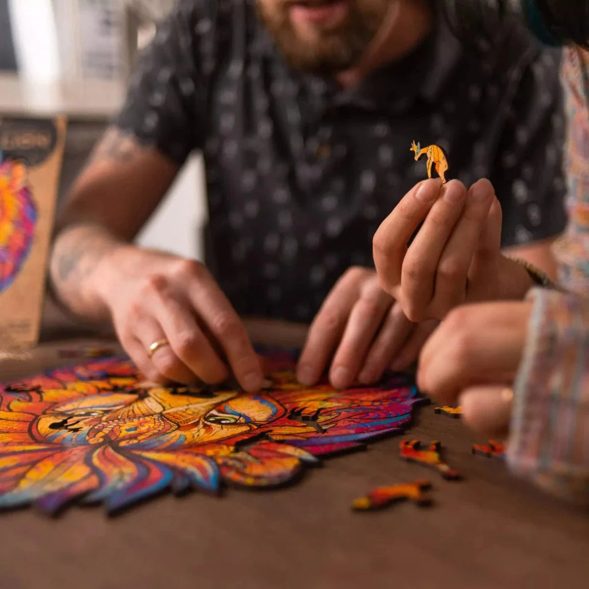 Mysterious Lion Wooden Jigsaw Puzzle