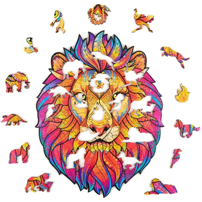Mysterious Lion Wooden Jigsaw Puzzle