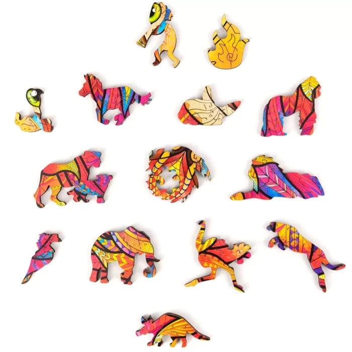 Mysterious Lion Wooden Jigsaw Puzzle