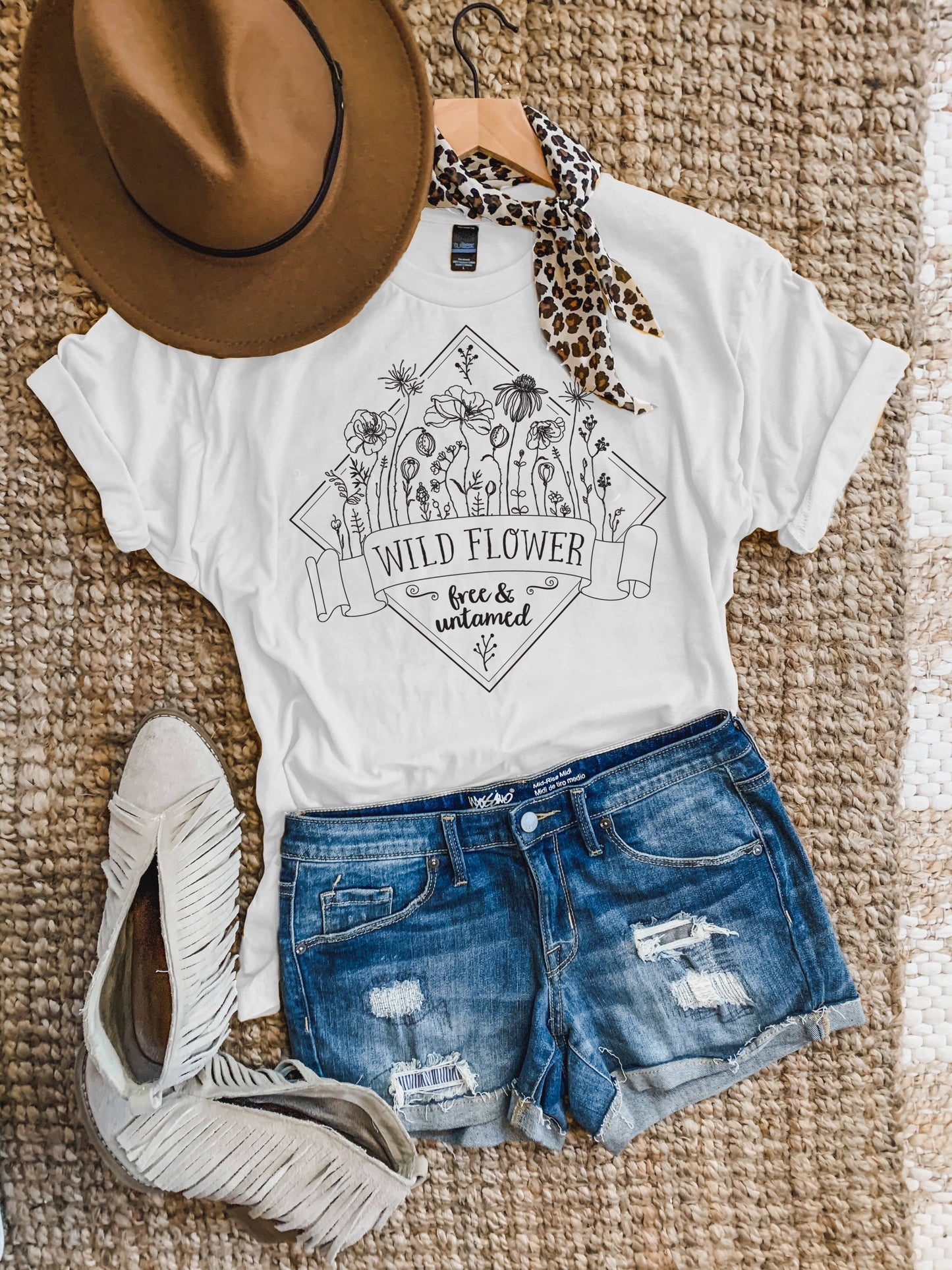 White Wildflower Tee