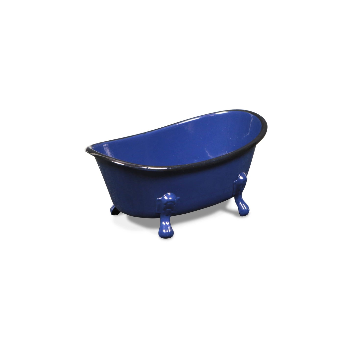 7" Blue Metal Bathtub
