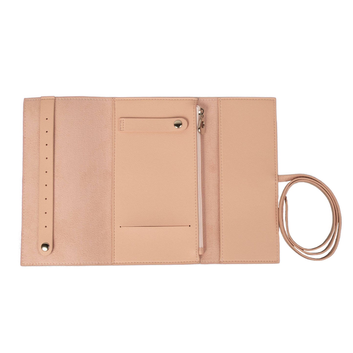 Abby Travel Jewelry Roll (Pink)