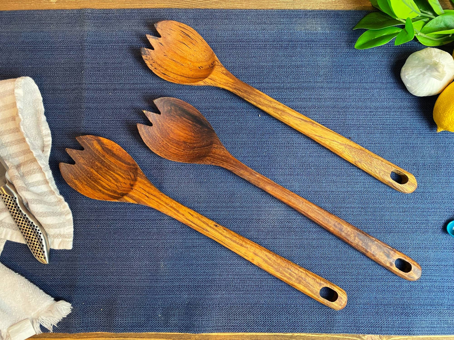 Rustic Handle Wooden Salad Serving Spork
