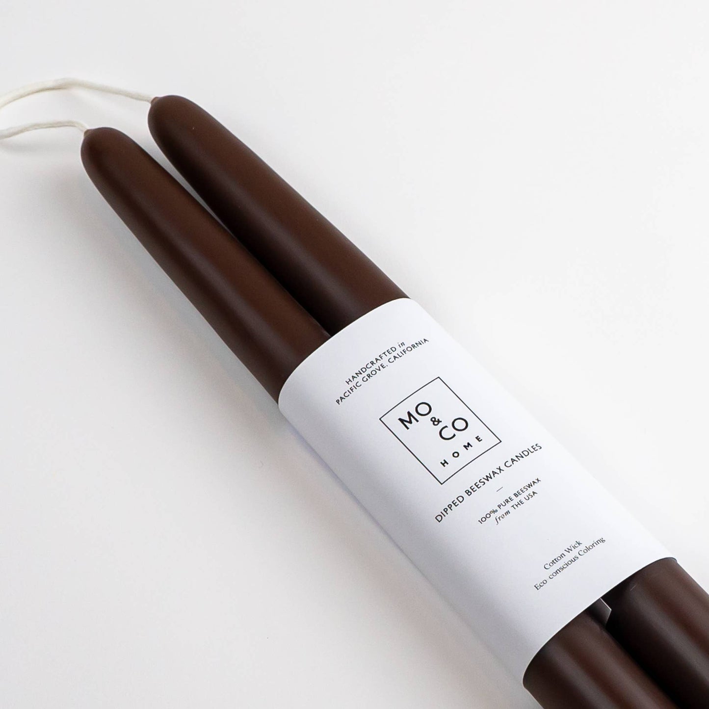 100% Beeswax Dipped 10” Candles Chestnut