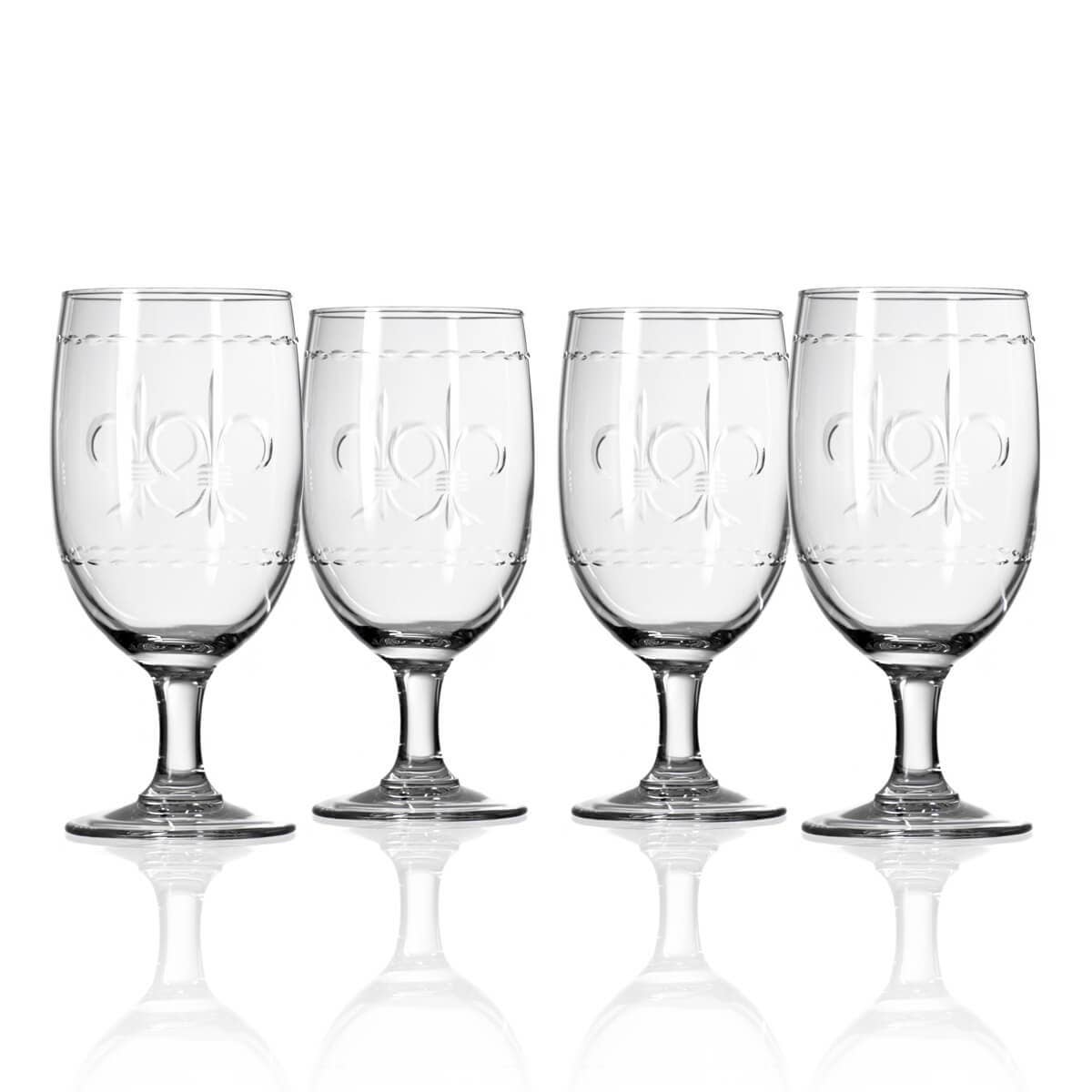 Fleur De Lis Iced Tea Glass 16oz