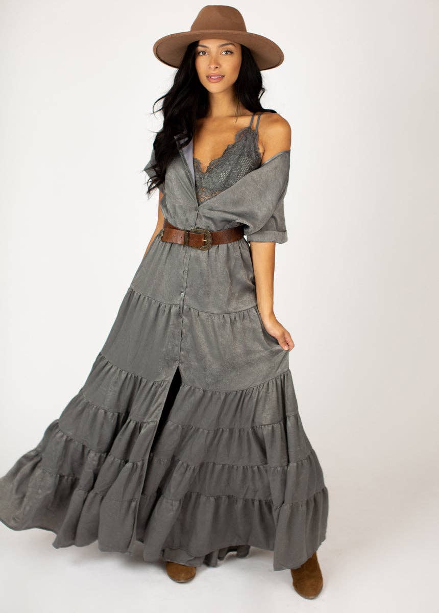 Kassandra Dress in Charcoal