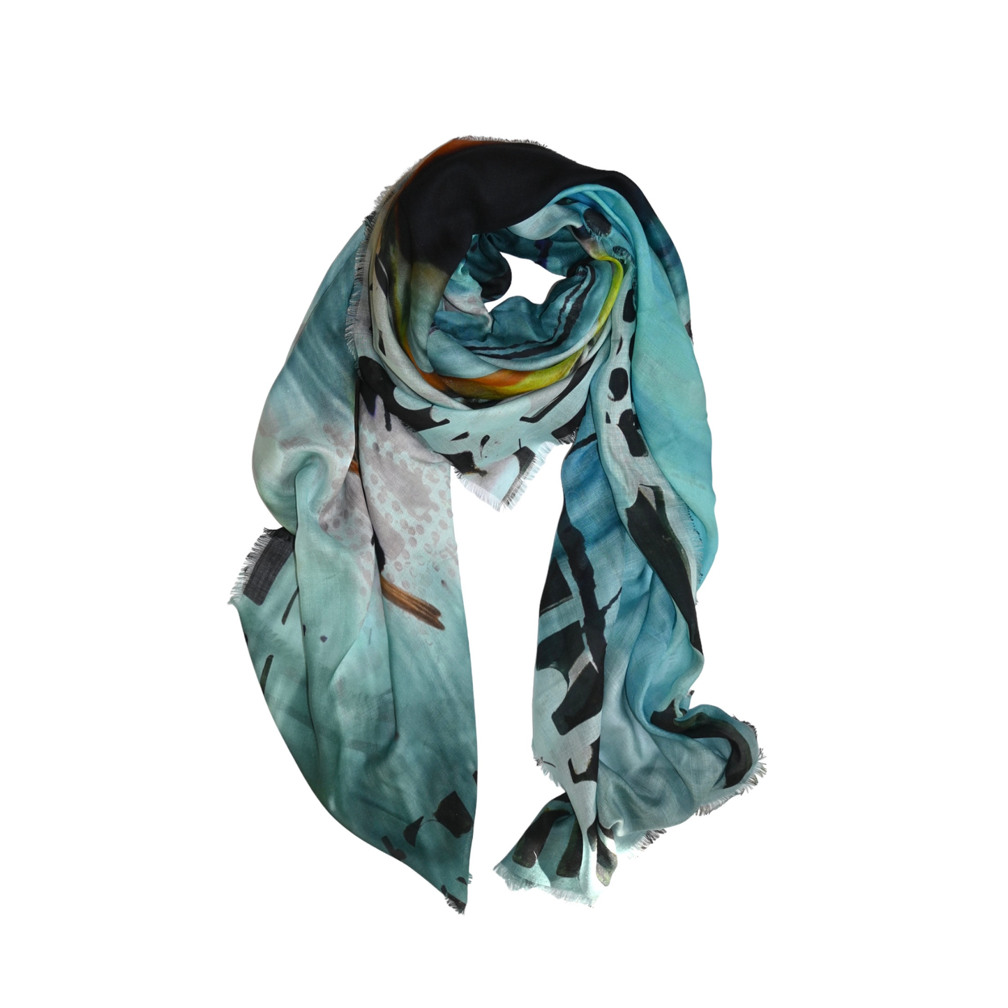 L'Oiseau Bleu Silk and Modal Scarf
