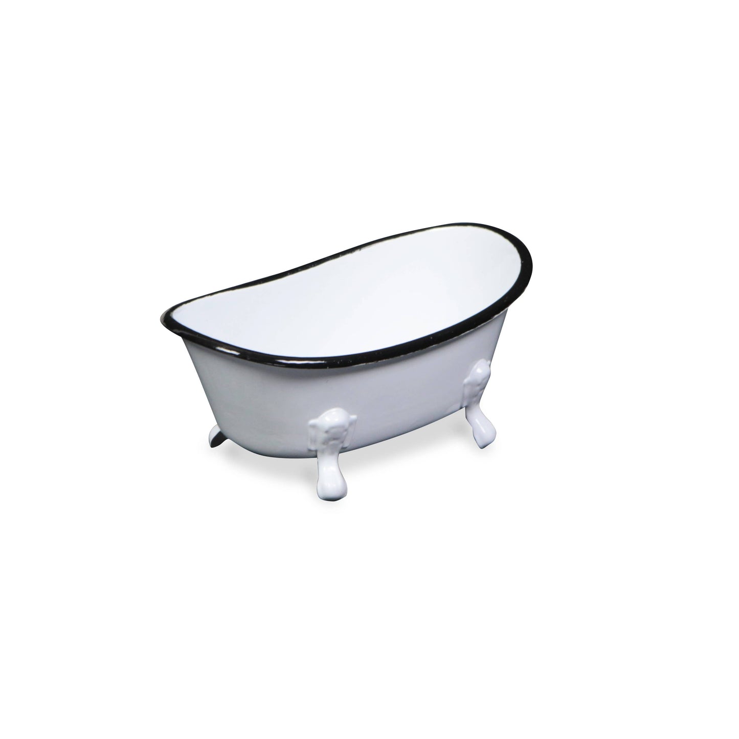 7" White Metal Bathtub