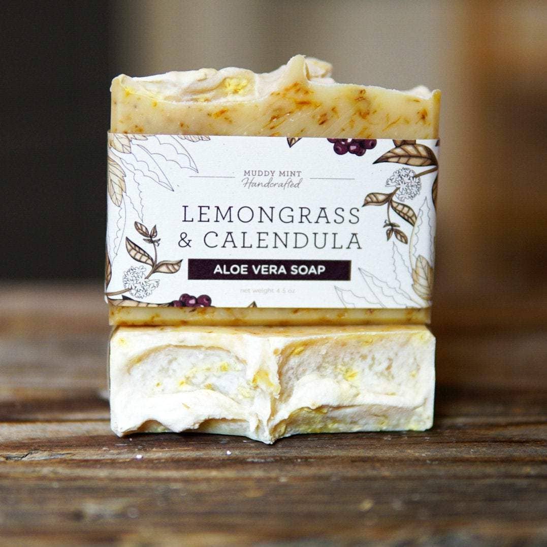 Lemongrass & Calendula Soap with Aloe Vera
