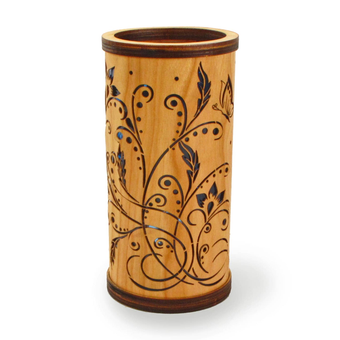 Floral Cherry Veneer Column Light