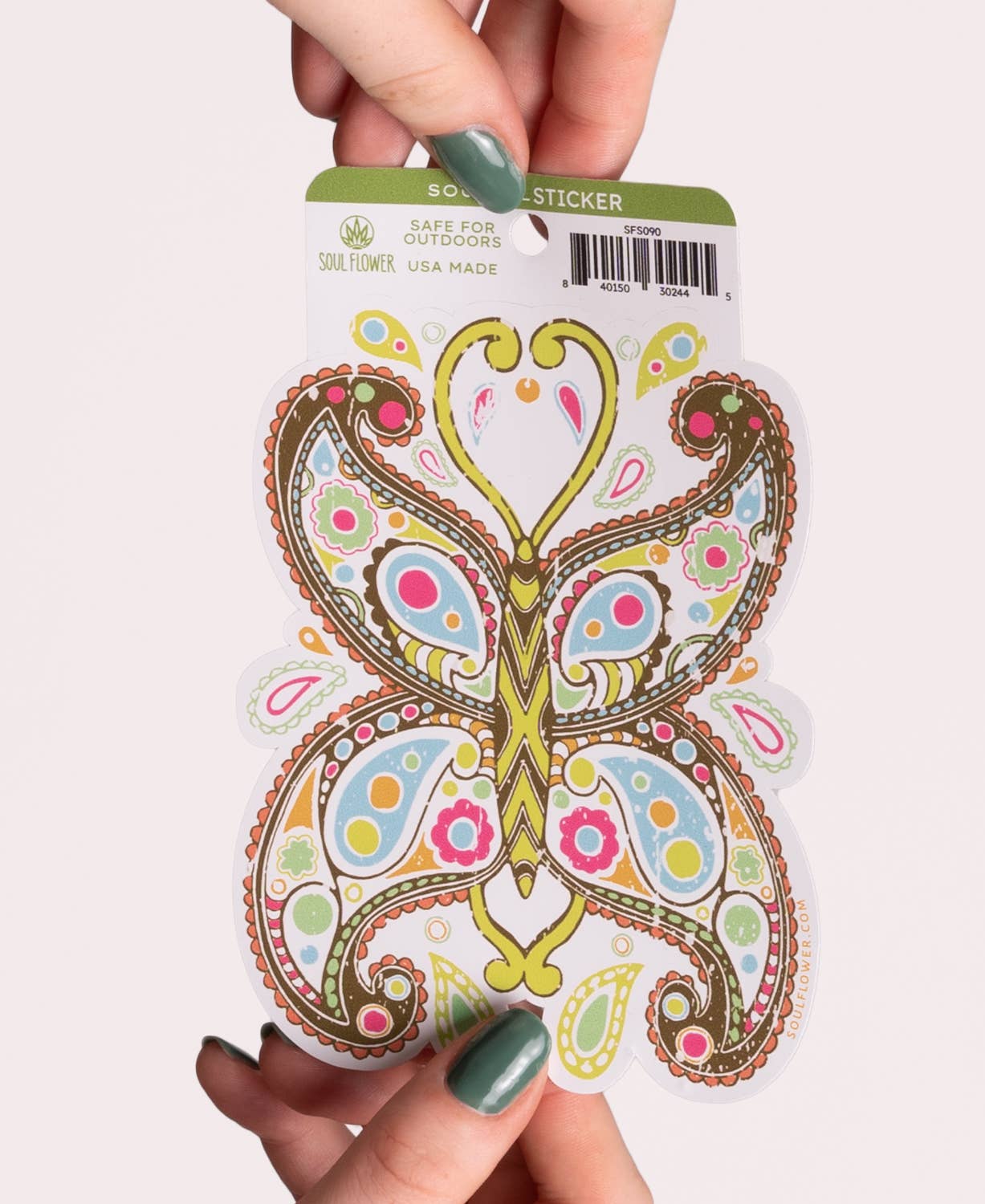 Paisley Butterfly Sticker