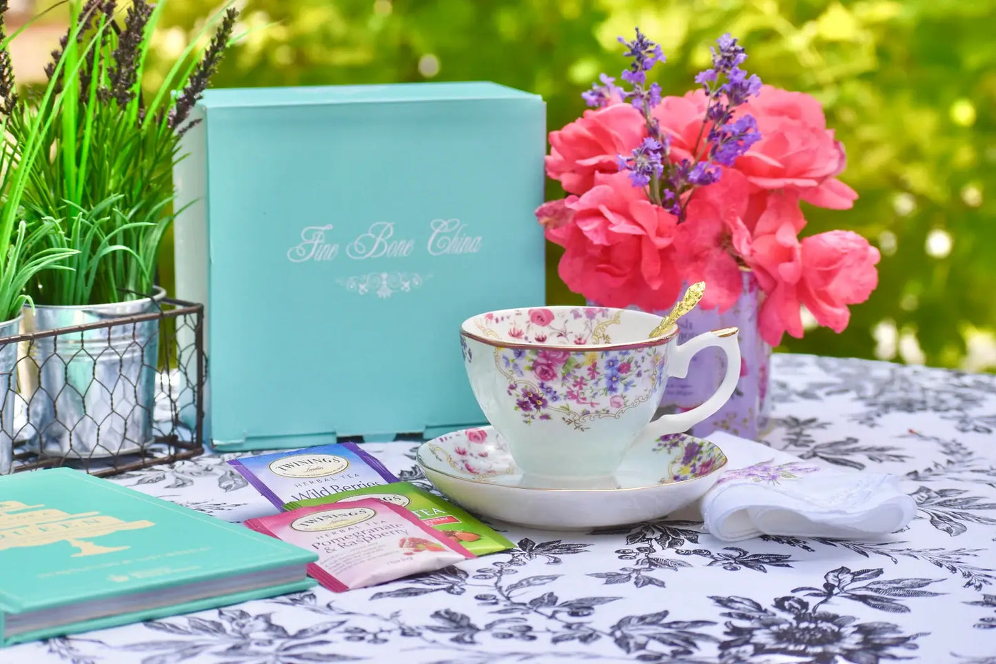 Mint Green Petite Garden Teacup and Saucer