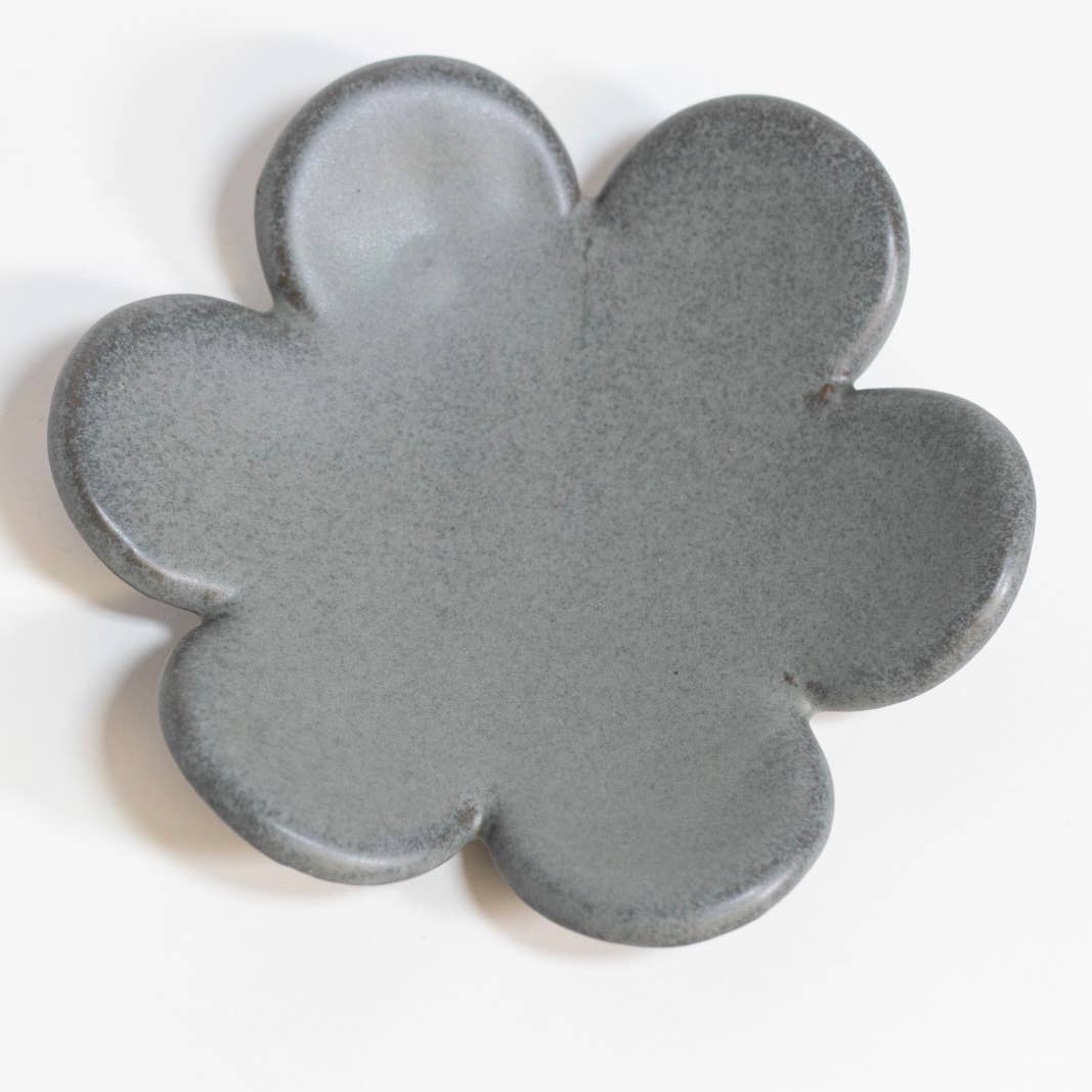 Gray Flower Trinket Dish