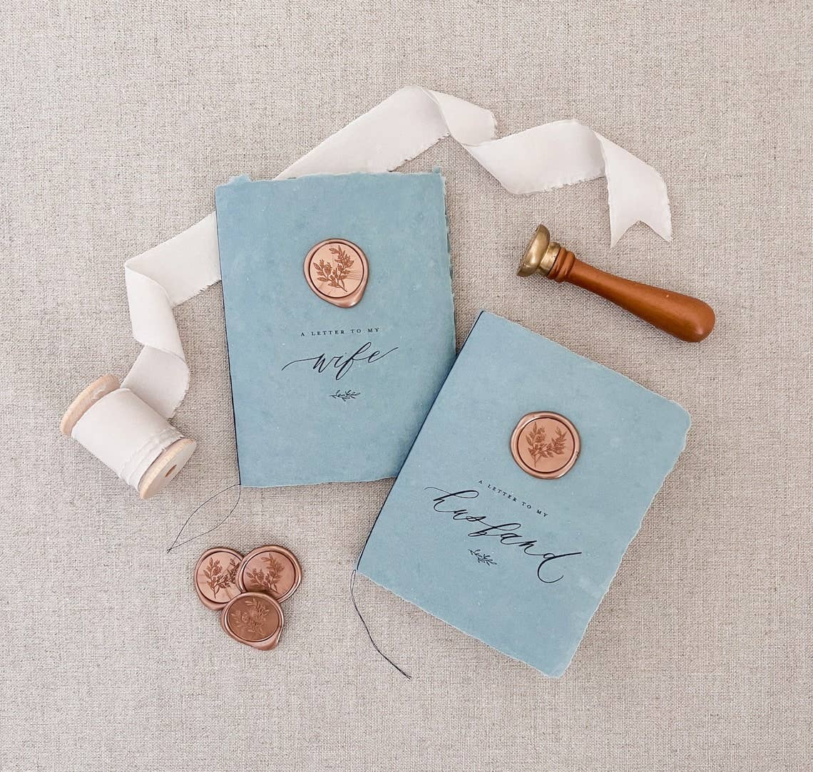 Wax Seal Wedding Vow Books