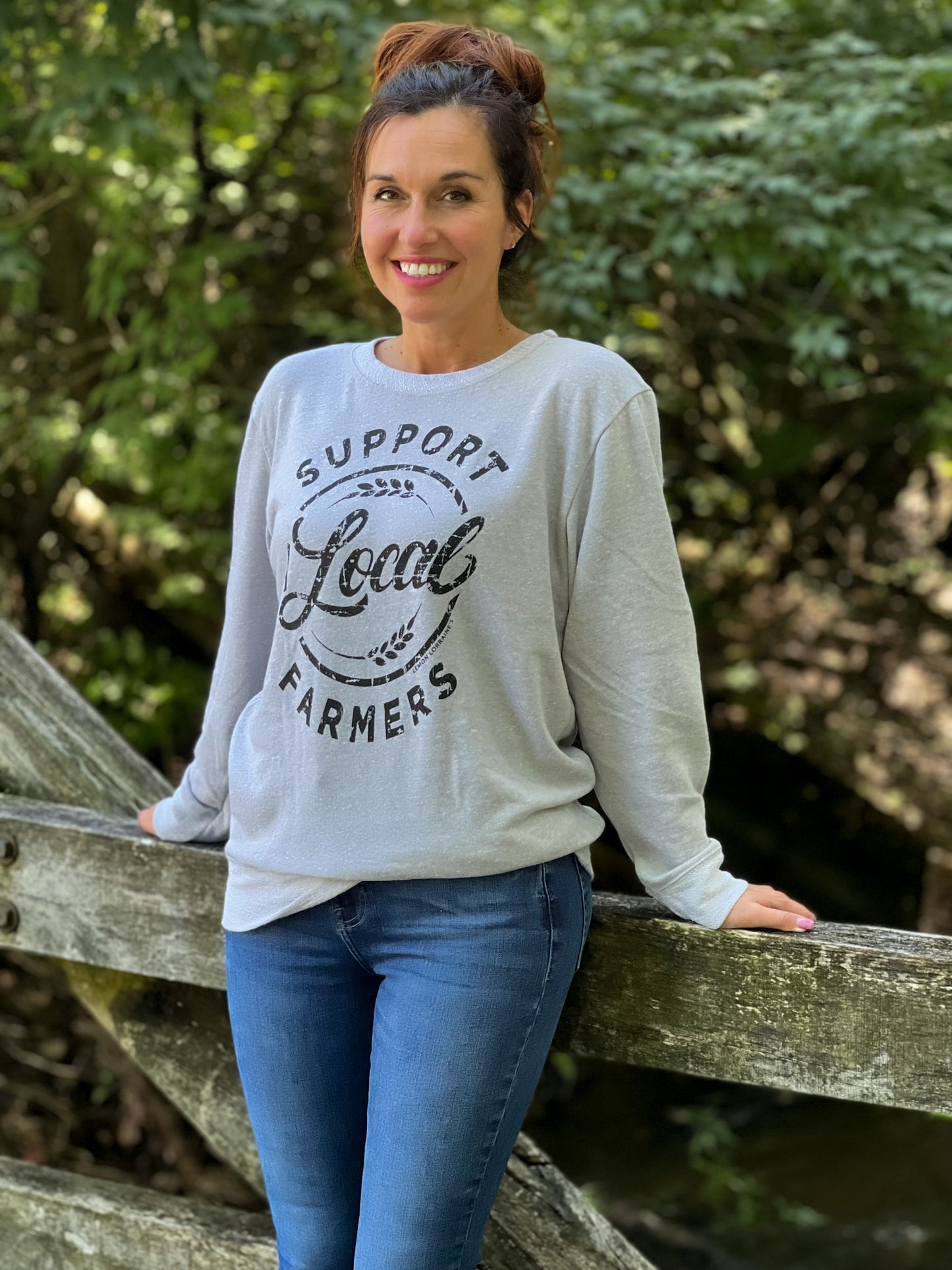 Support Local Farmers Terry Crewneck Sweatshirt