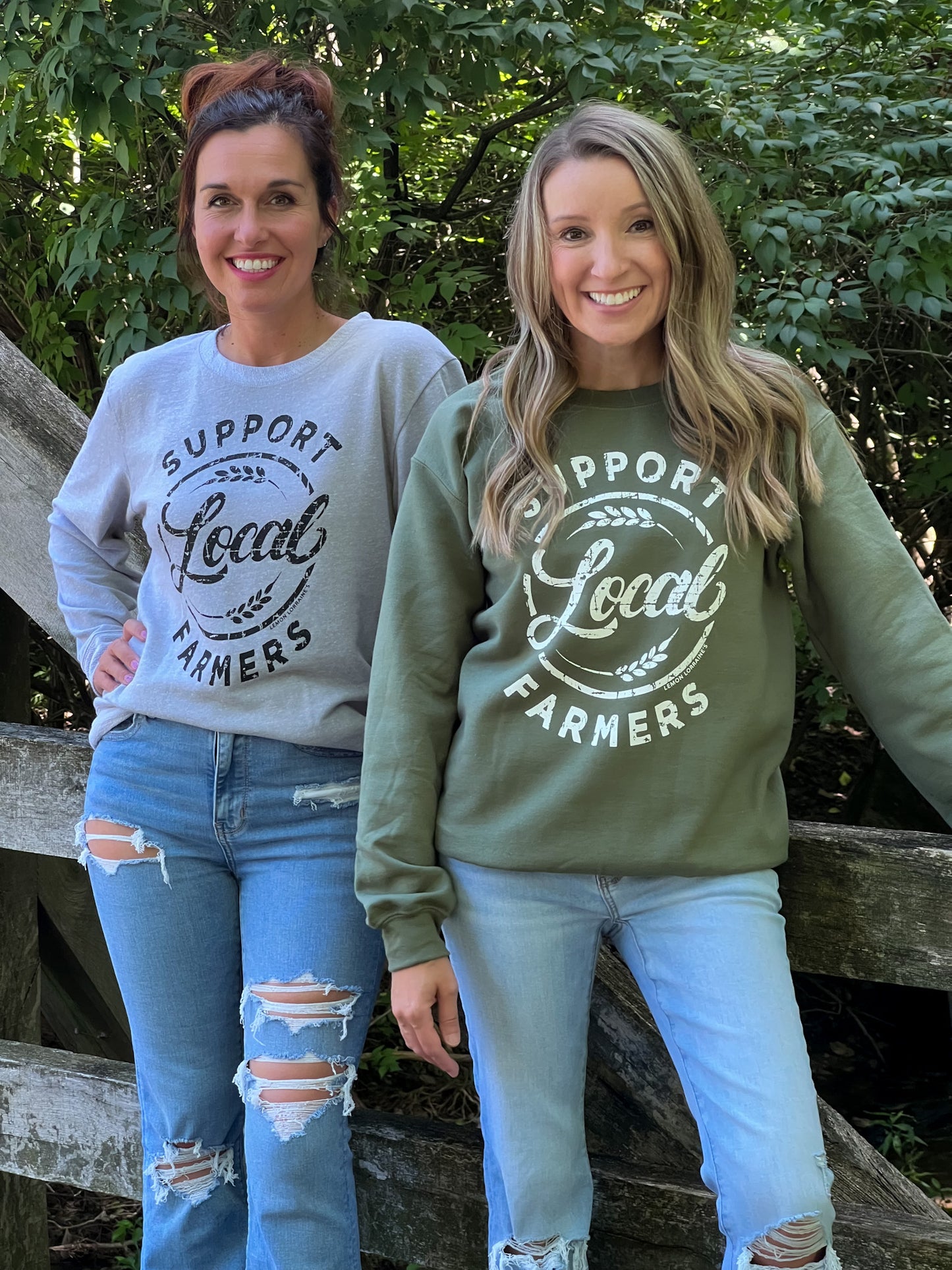 Support Local Farmers Terry Crewneck Sweatshirt