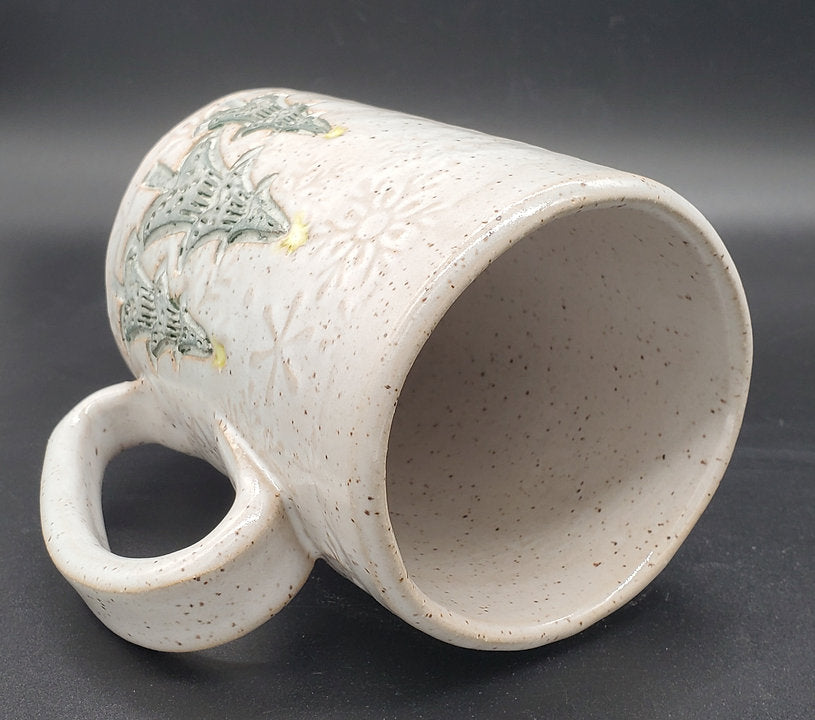 Holiday Trees Design White 16 oz Mug
