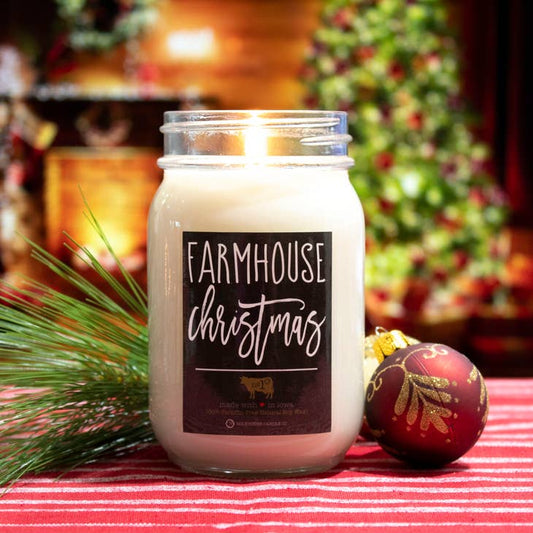 Milkhouse Candle Farmhouse 13 oz Mason - Farmhouse Christmas