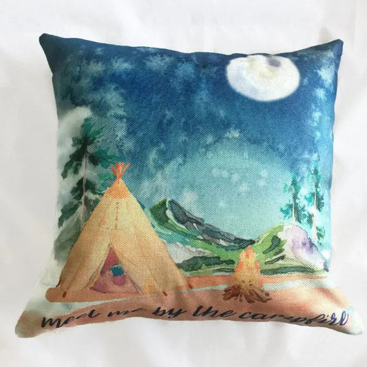 Adventure By the Campfire Pillow Cover