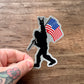 Bigfoot USA Flag Sticker