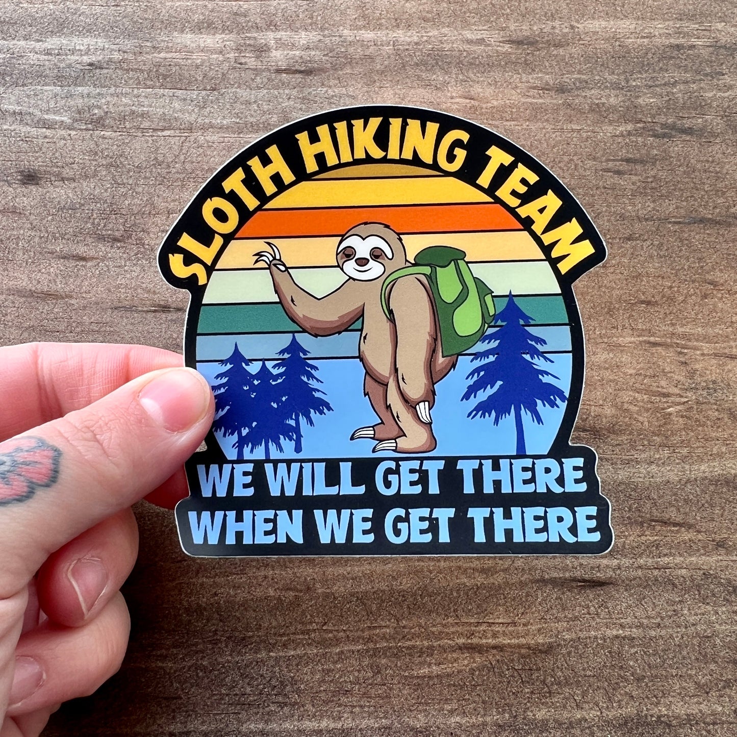 Sloth Hiking Team Sticker