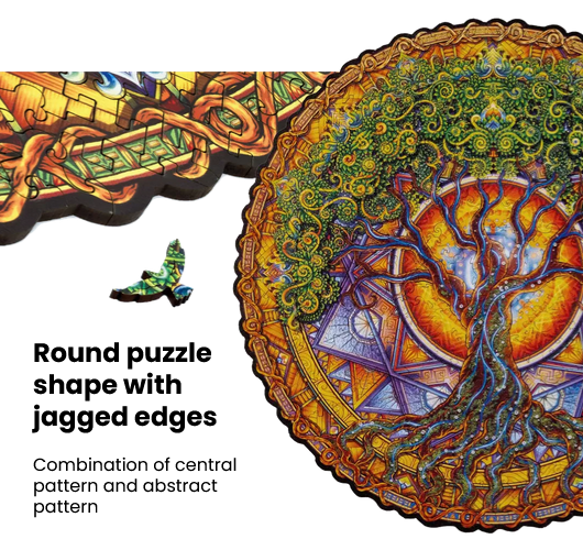 Mandala Tree of Life Wooden Jigsaw Puzzle