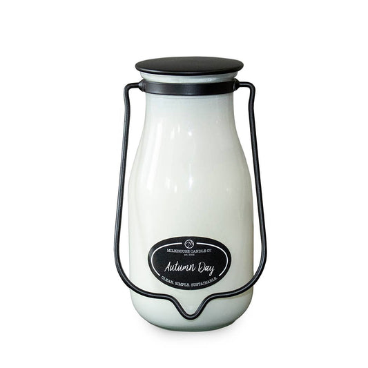 14 oz Milkbottle Jar:  Autumn Day