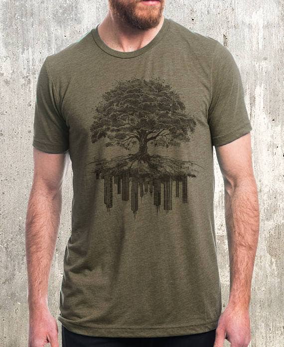 Tree & Crumbling City T-Shirt