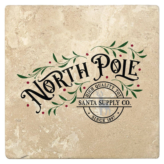 4" North Pole Santa Supply Company Coasters