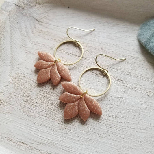 Rose Gold Clay Earrings