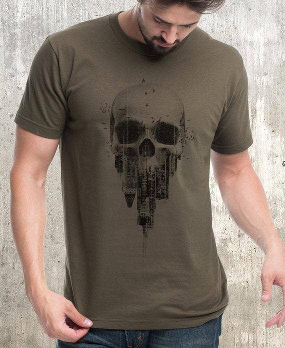 Skulls & Crumbling City T-Shirt