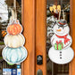 2-in-1 Fall Pumpkin Stack & Winter Snowman Door Hanger