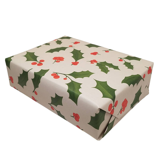 Holly Holiday Gift Wrapping Paper