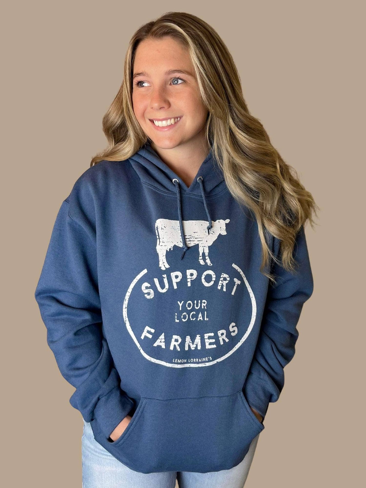 Support Your Local Farmers Hooded Sweatshirt