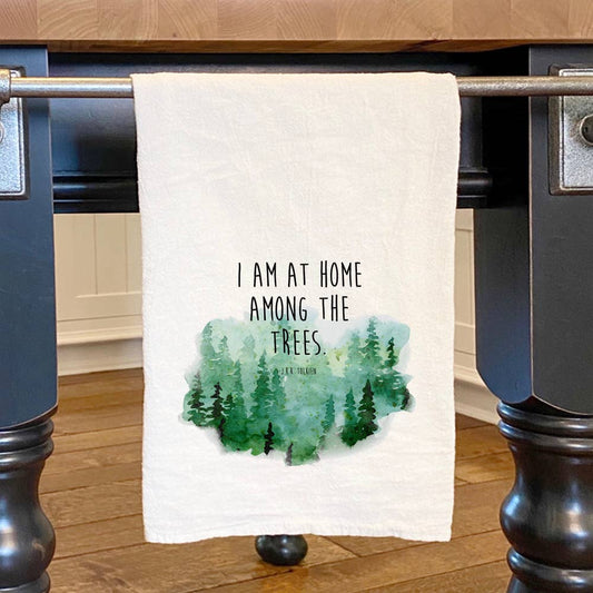 I am at Home Among the Trees Cotton Tea Towel