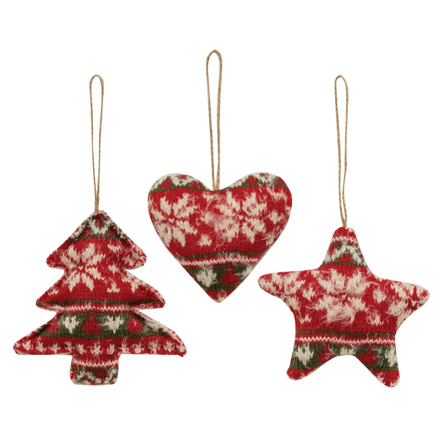 Red & Green Nordic Sweater Ornament