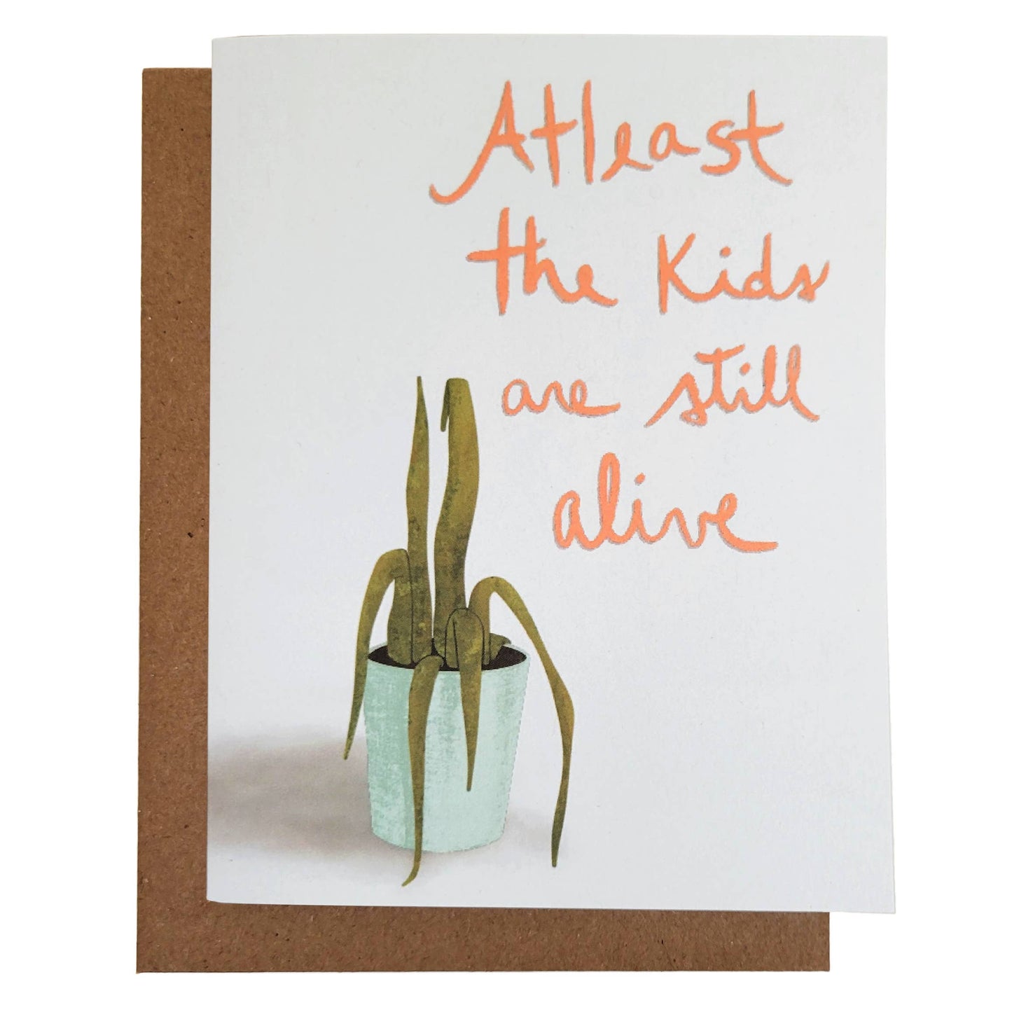 Dead Plant, Live Kids Greeting Card