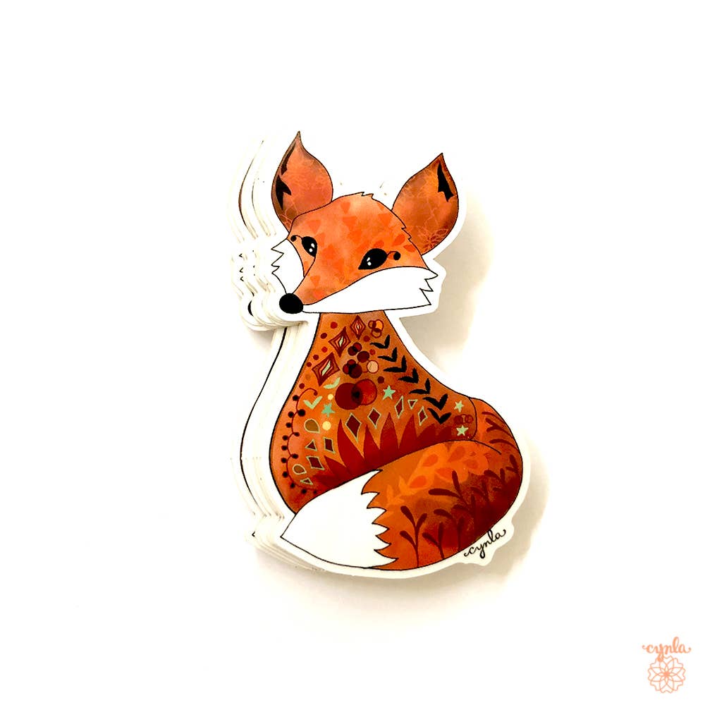 Sun Fox Sticker