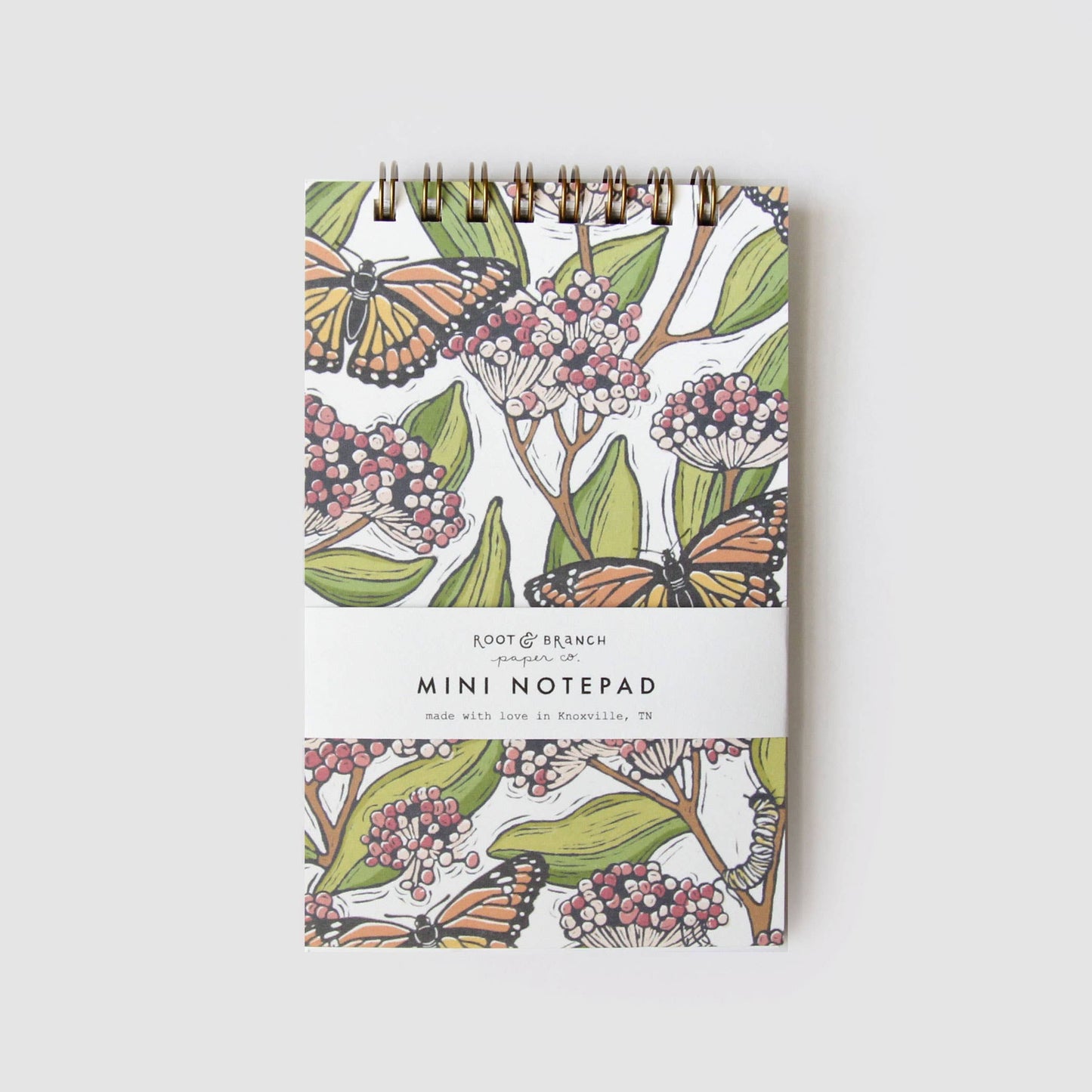 Monarch + Milkweed Mini Spiral Notepad