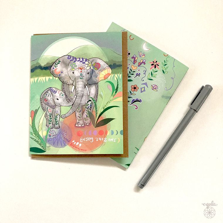 Elephants Card